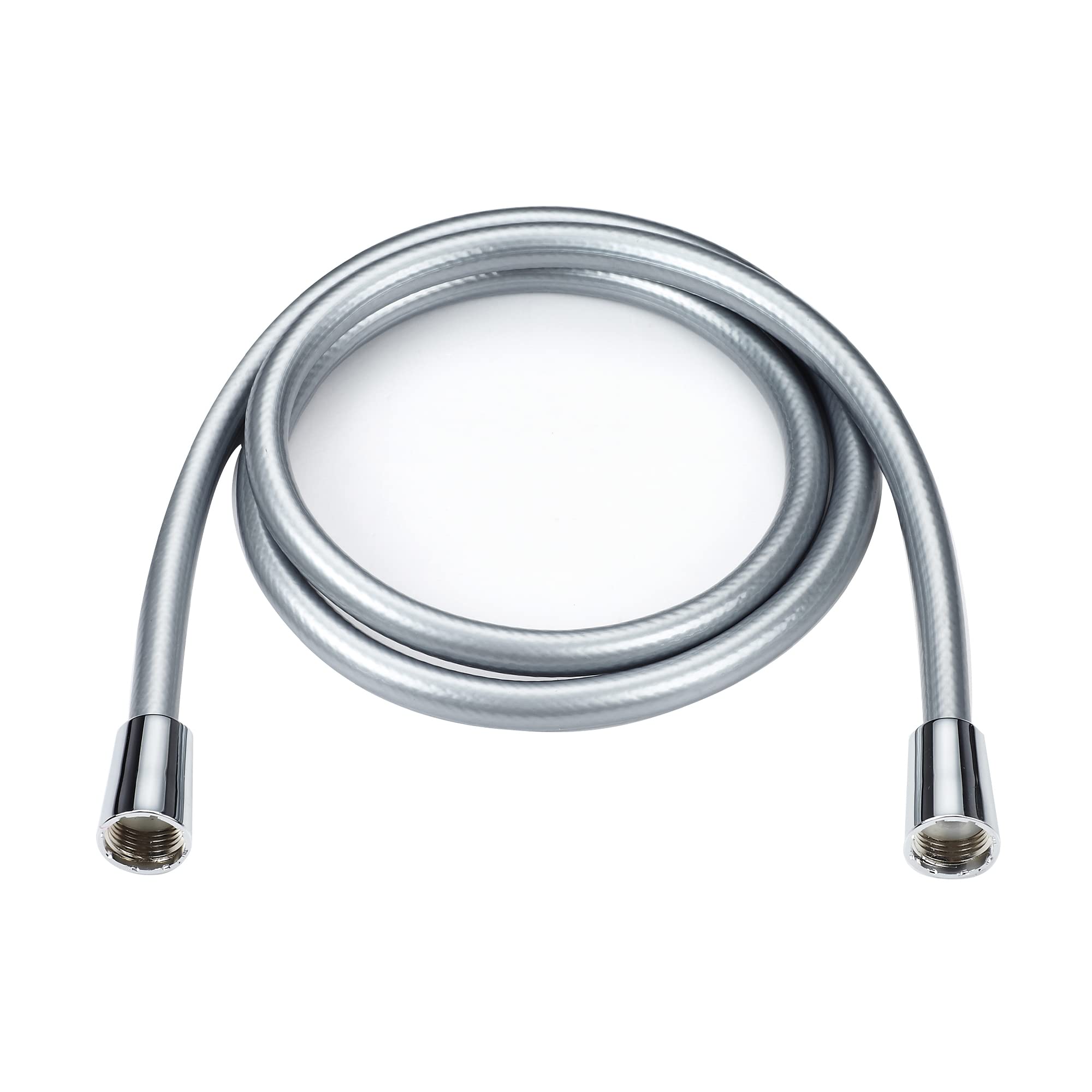 Blue Canyon PVC Shower Hose 1.5m Long Smooth Shower Hose Replacement, Bathroom Hose for Shower, Modern Shower Hose Long Flexible, Shower Pipe No Leak & Durable, Standard Universal Interface, Silver