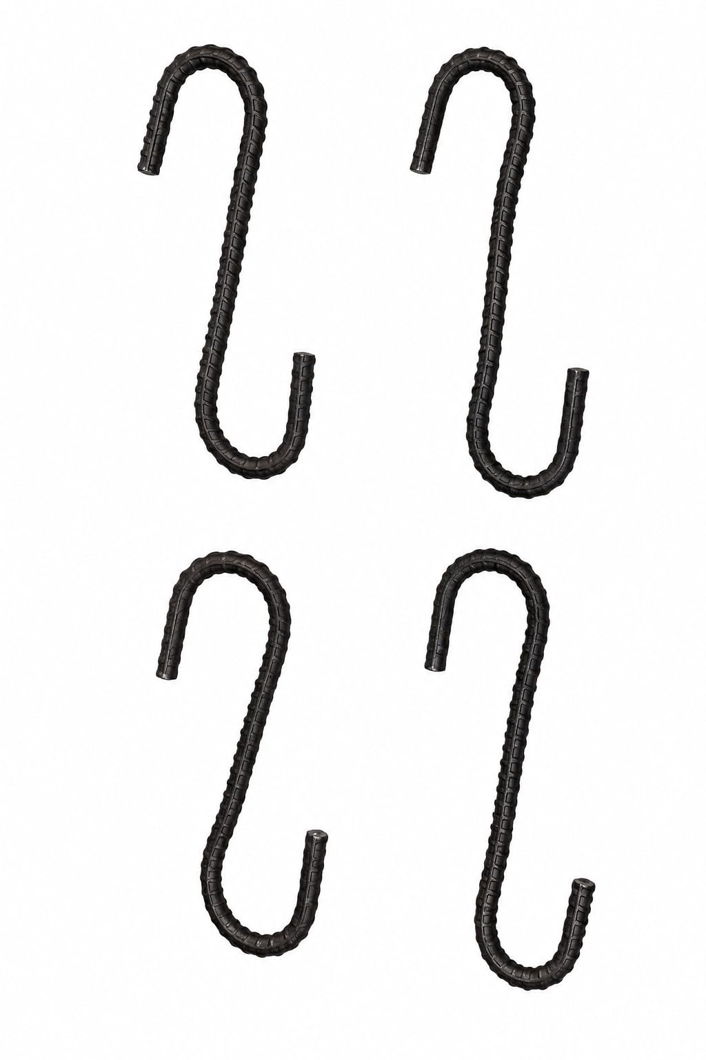 S Hook Pack 4 HAVY QULYTI 8MM Rod Hook | 300 kg Load Capacity, Rust Resistant Coating, Ribbed Grip Design, Multi-Purpose Use, No Tools Needed-image-38