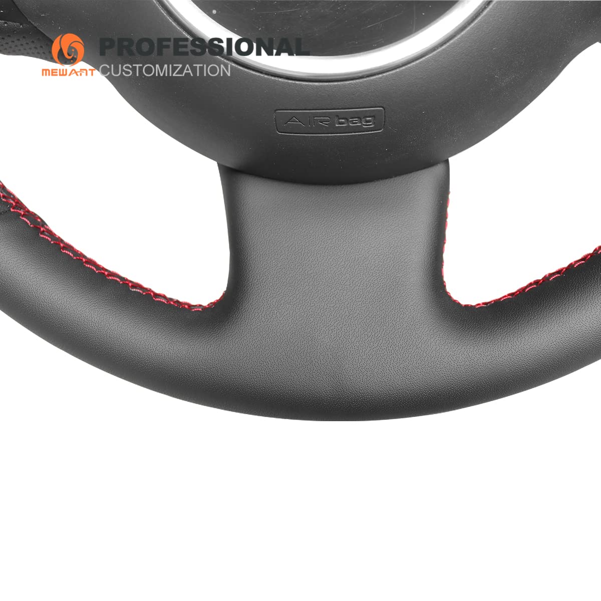 MEWANT Funda para volante de coche de piel de microfibra negra transpirable para Fiat 500 2007-2015 / Fiat 500e 2014-2018 / Fiat 500C 2014-2017 Accesorios para volante Fiat 500