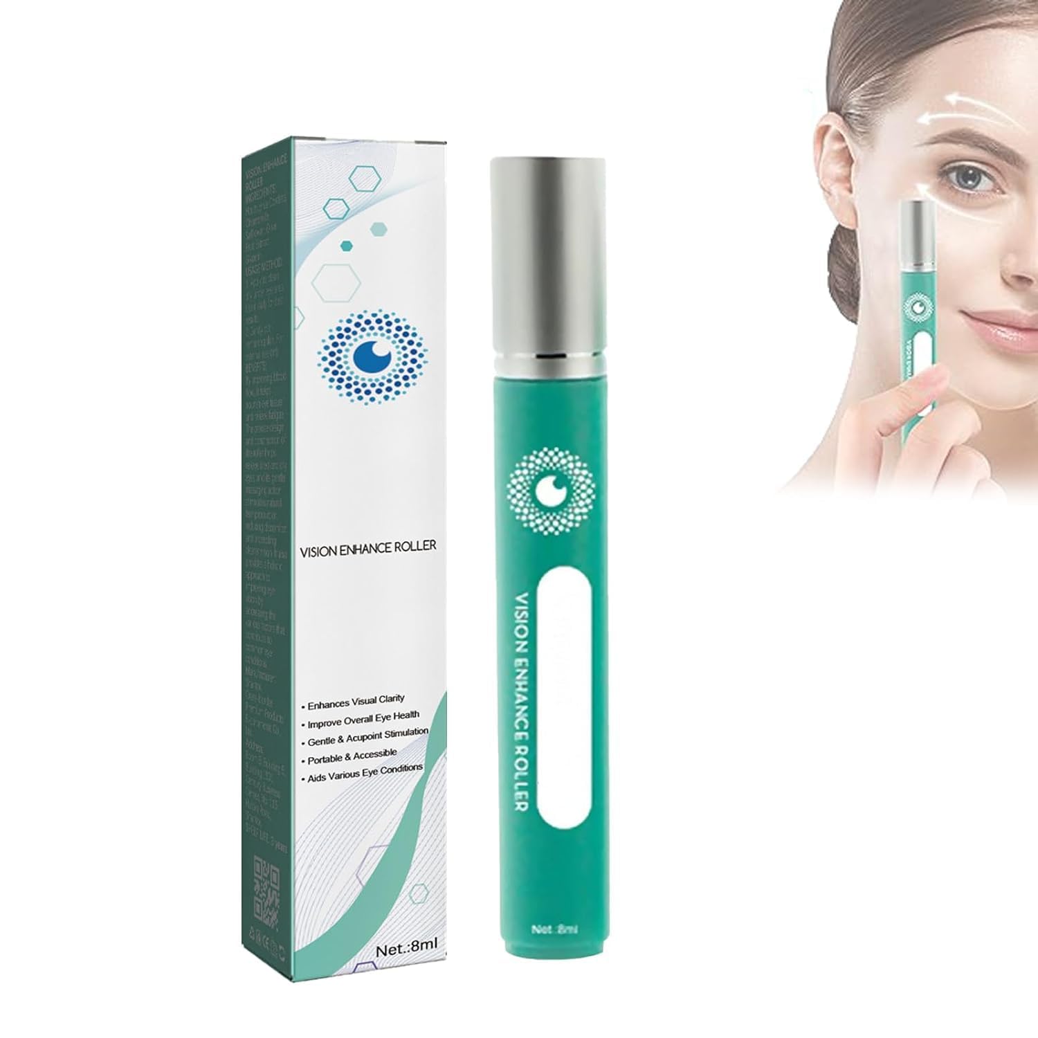 Vision Enhance Roller Medilisk, Medilisk Ophthalmic Vision Enhance Roller,OphthlaMed Vision Enhance Roller Eye Massage Roller, Enhances Visual Clarity, Relieve Eye Strain, Relief Dry Dryness (1PC)