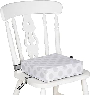 Polar Gear Baby Booster Cushion – Lightweight Booster Seat for Children 3 Years+ Easy to Clean Wipe Down Cover, Adjustable Straps – 8cm Thick Foam Booster Seat Dining Chair – Polka Dot