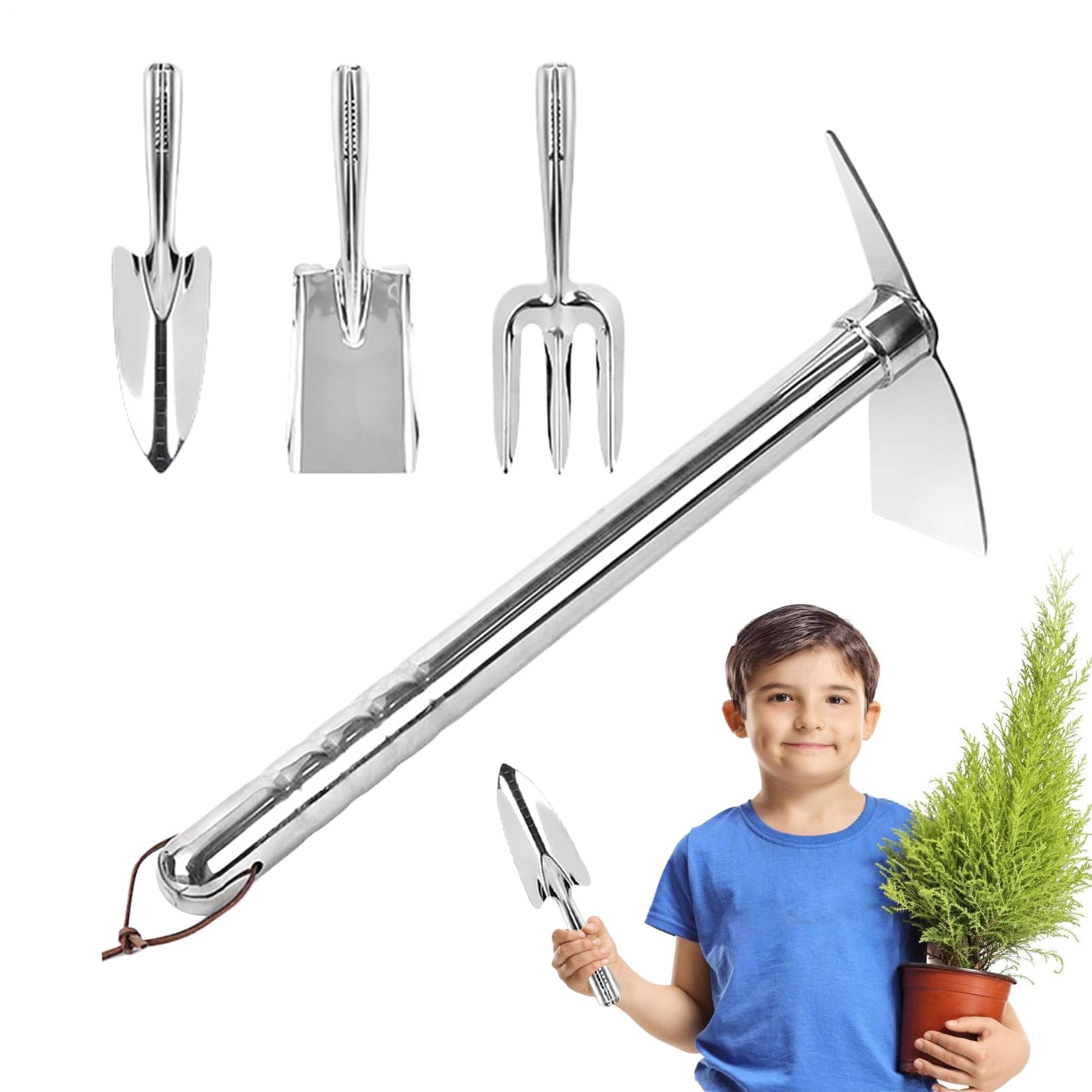 Utensili manuali da giardino, manico ergonomico multifunzionale, pala per piante, per giardinaggio, per uomini, anziani, adulti, appassionati di giardinaggio, prato, cortile, terrazza, fattoria