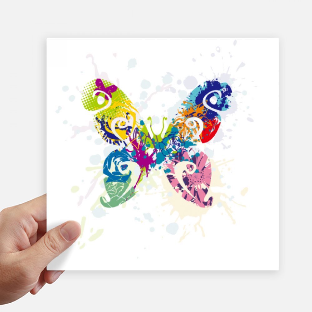 Mariposa con motivos florales de 20cm pegatinas para pared vinilos decorativos de maleta 4 unidades