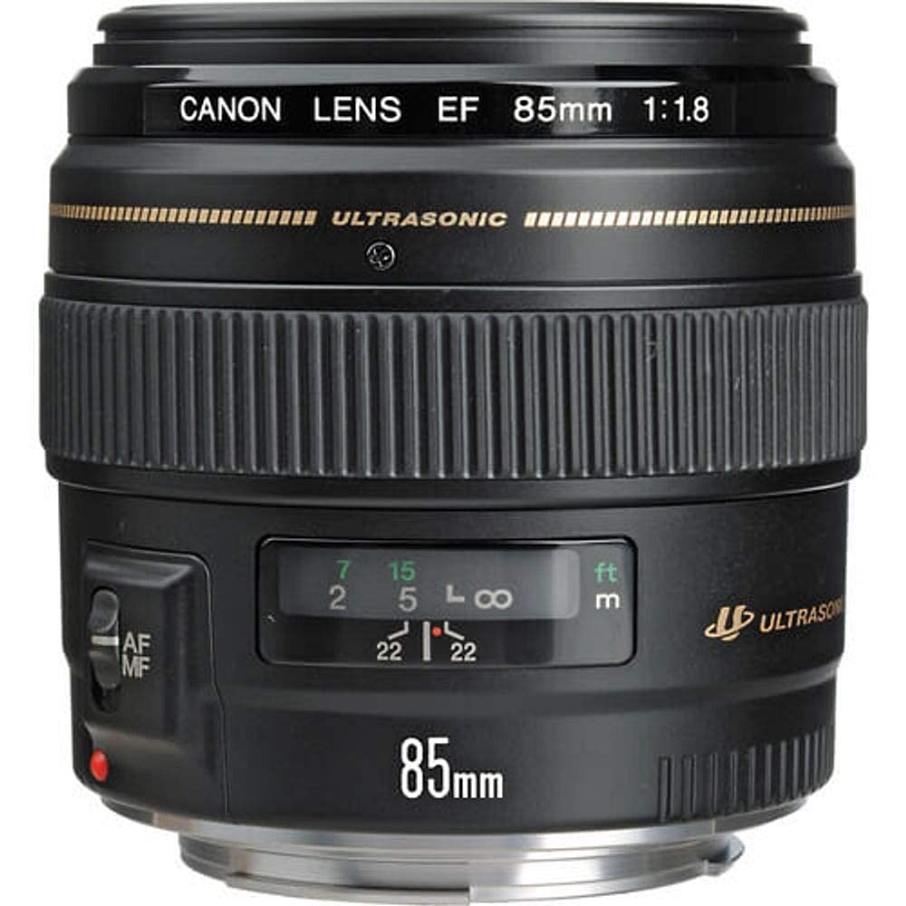 Canon Black Ef 85Mm F/1.8 Usm Lens - (Renewed)