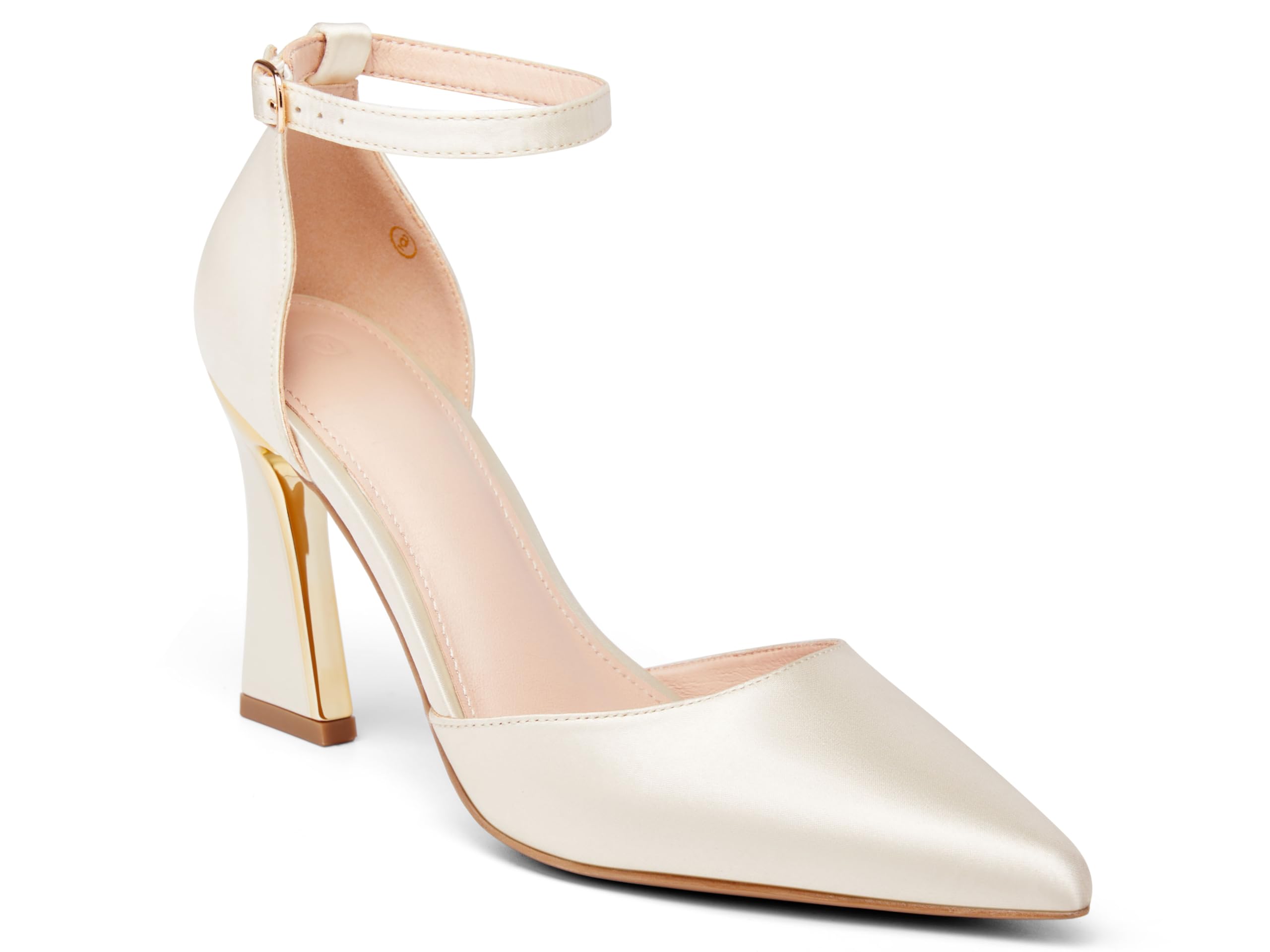 Womens Pumps Point Closed Toe High Heels Ankle Strap Heeled Sandals