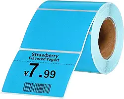 PATIKIL 500 etiquetas térmicas, etiquetas de impressora térmica de 5 x 7 cm, etiquetas autoadesivas, rolo de papel retangular, pequeno para impressora, etiqueta de envio, endereço de código de barras