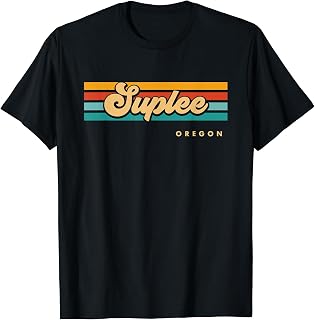 Vintage Sunset Stripes Suplee, Oregon T-Shirt