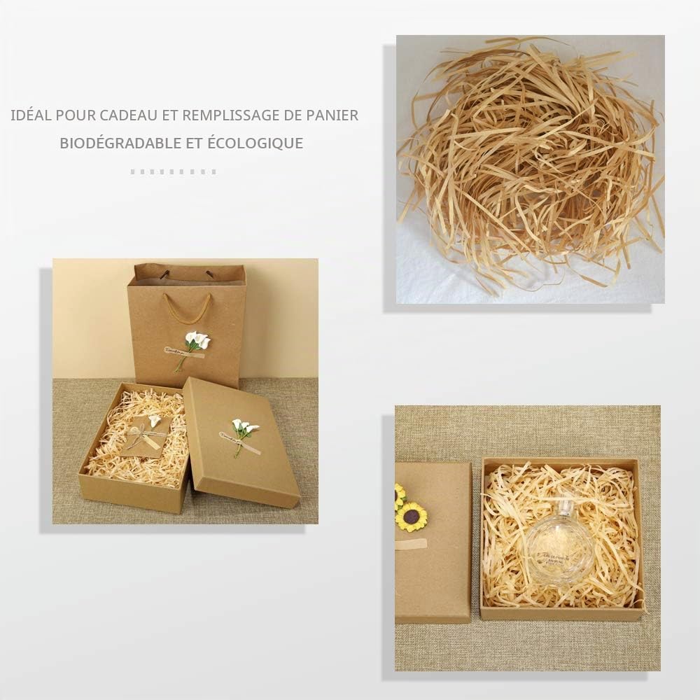 100 grammes Hamper Déchiquetés Papier shredded kraft papier cadeau panier de