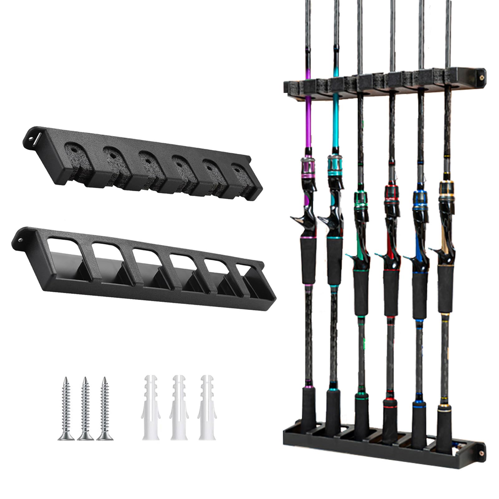 Best Fishing Rod Holder – Tcakelox Fishing Rod Holder for 6 Rods, Fishing Pole ... - Amazon.com