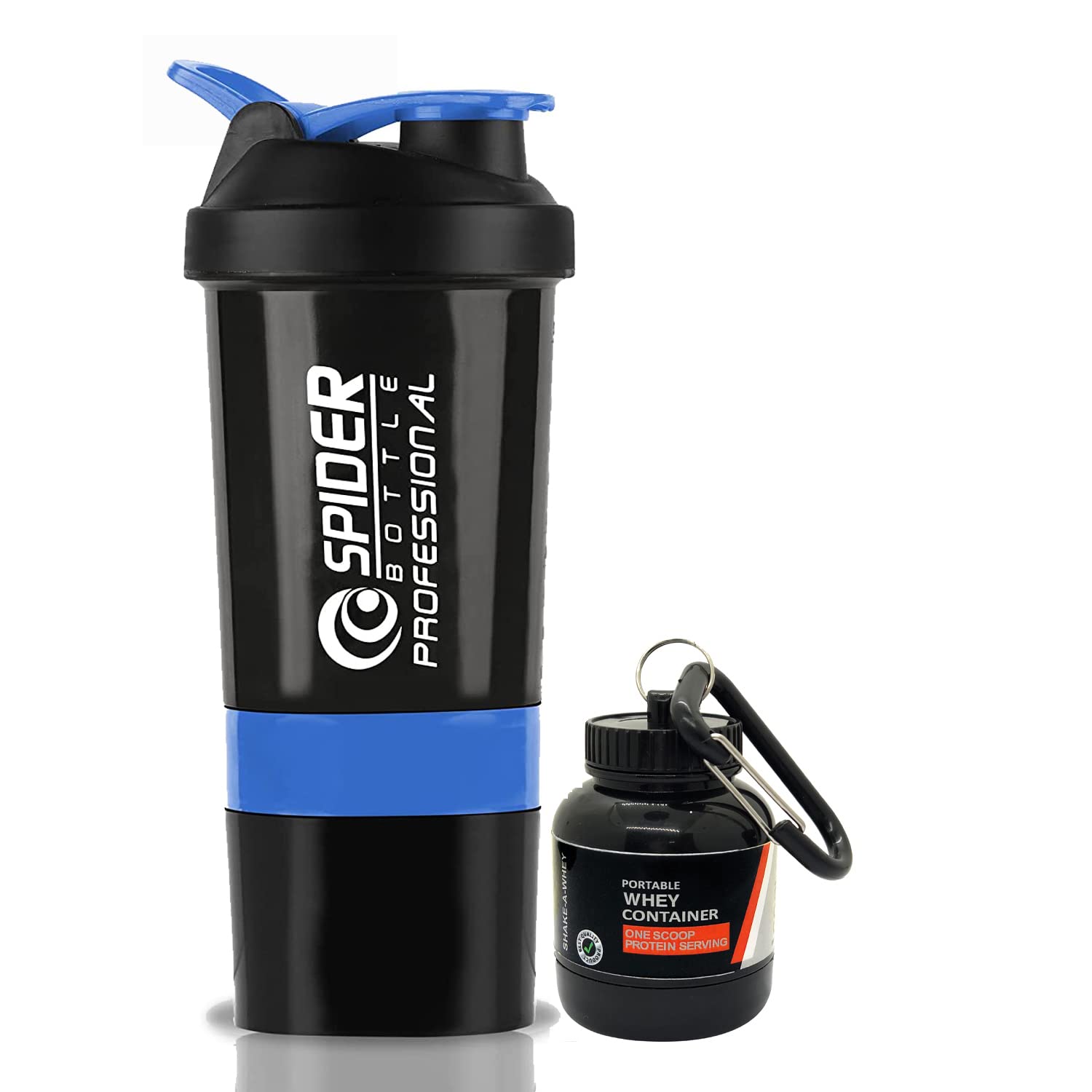 Gym Bottle Protein Gym Shaker Bottle with WHEY Container Bottle 100% Leak-Proof Shaker Blender with 2 Extra Compartment, for Protein, PRE Workout| Sipper Bottle| Shaker Bottle | BPA Free-image-6