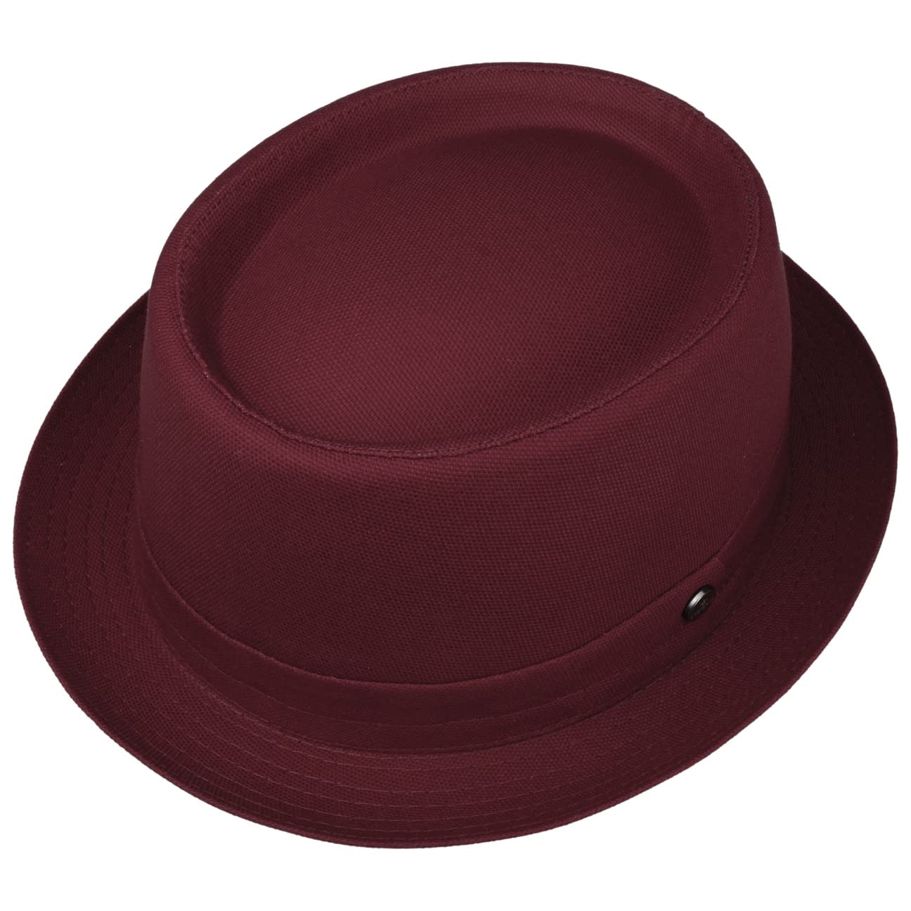 Lierys Chapeau en Coton Uni Pork Pie Femme/Homme - Made in Italy Porkpie D'Ete avec Doublure Hiver Automne Printemps Ete Printemps-ete