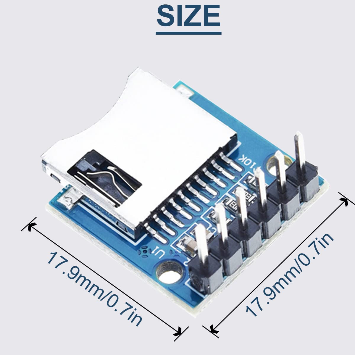 5 szt. Moduł karty Micro SD Mini TF Karta Czytnik kart TF Moduł rozszerzenia pamięci Czytnik/Zapis kart SD do Arduino z pinami, z kablem