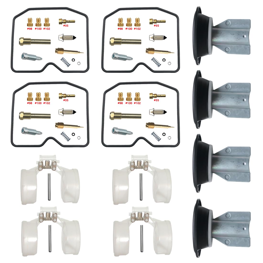 Bandit 600 GSF600S GSF600T GSF600 V W X Kit de réparation de carburateur pour moto 1995-1999 GSF 600 Kit de reconstruction de carburateur (kit de réparation, flotteur, plongeur)