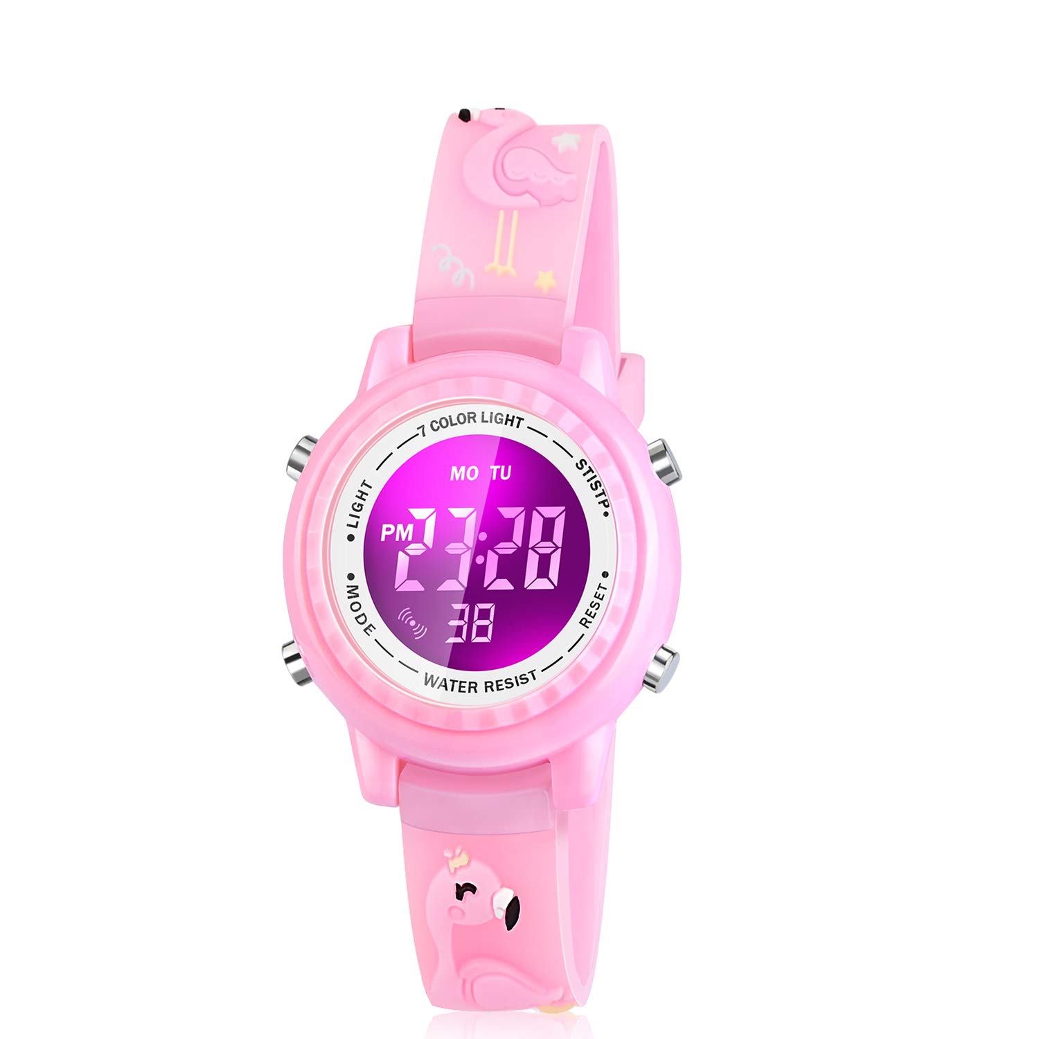 Viposoon Waterproof LED Kids Watches with Alarm - Kids Toys Gifts for Girls Age 3-10