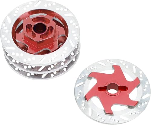 Miniatura 9 de ShareGoo - Paquete de 4 neumáticos de metal de 0.472 pulgadas para llanta hexagonal, disco de freno compatible con Traxxas Tamiya HSP HPI Redcat
