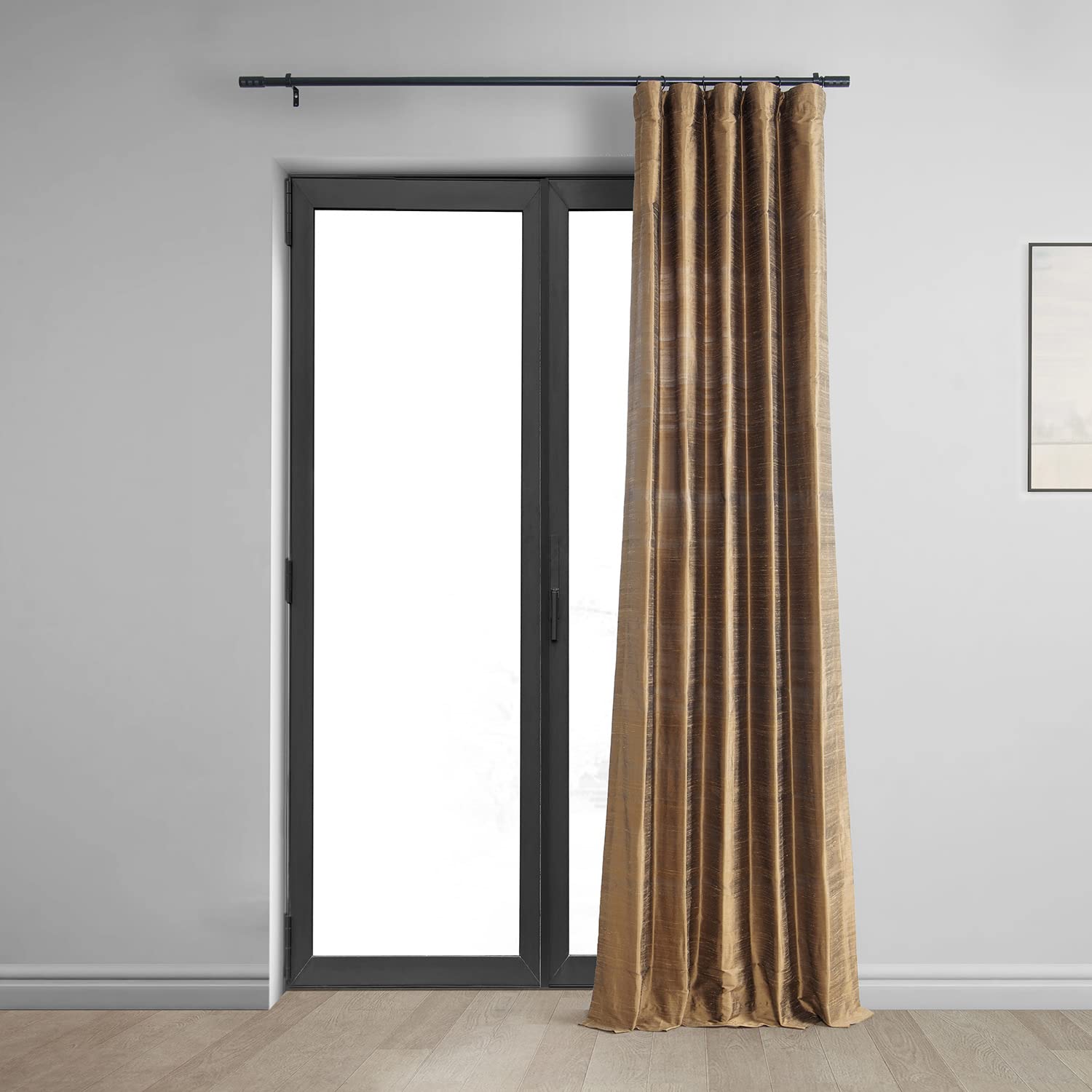 Amazon｜モカTextured玉糸シルクカーテン 50x84 ブラウン DIS-ID50-84