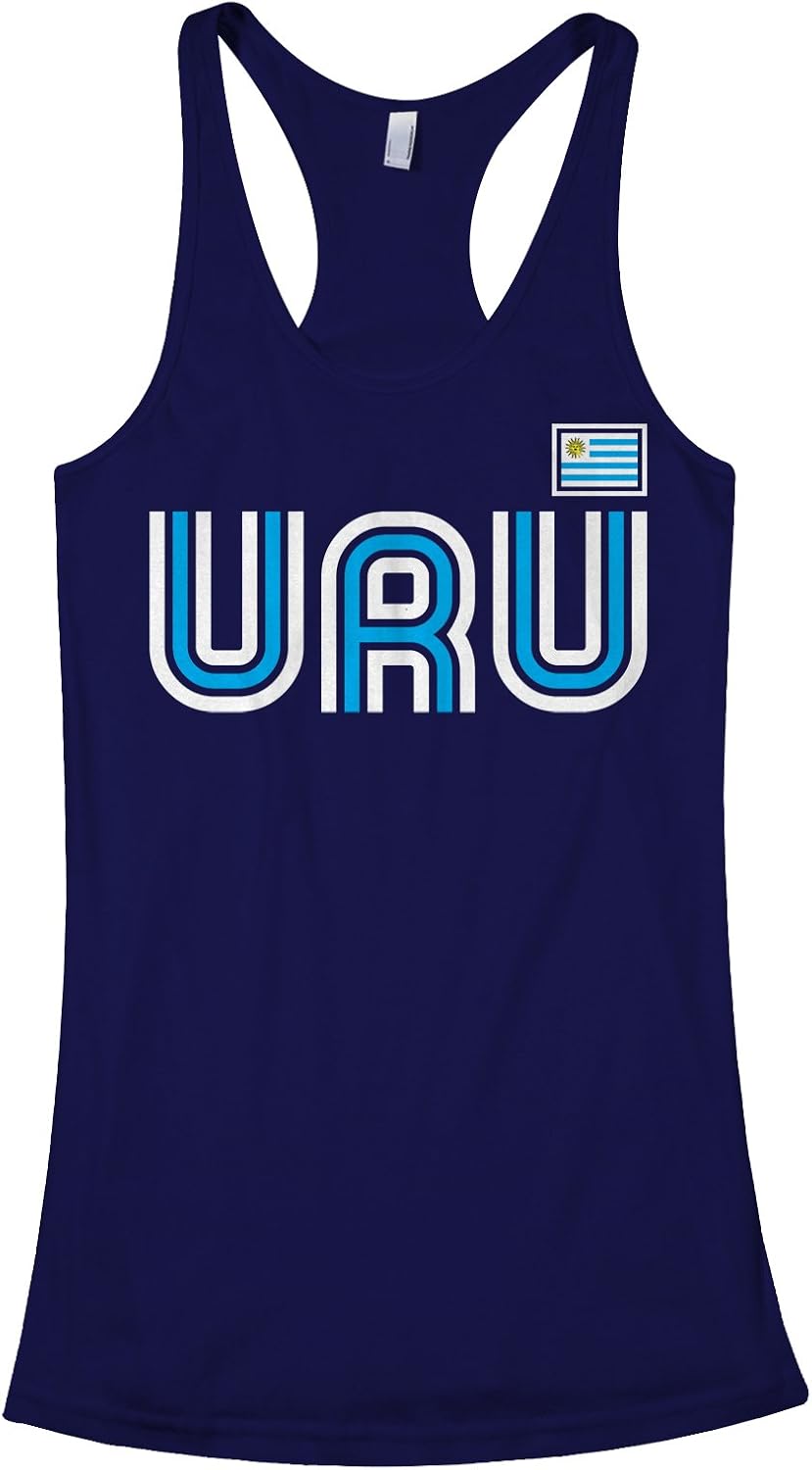 Threadrock Women's Uruguay Athletic Retro Series Racerback Tank Top