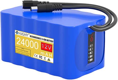12 Volts 24000mAh Replacement Lithium Battery Pack 12V 24000mAh High
