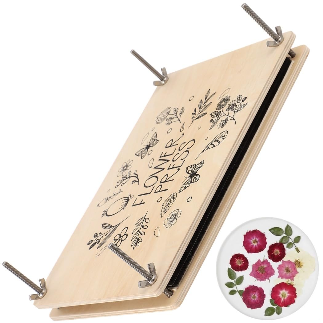 Kit de bricolage en tilleul avec vis, fournitures d'art floral pour projets de préservation des plantes, des feuilles et des pétales de 20,6 cm