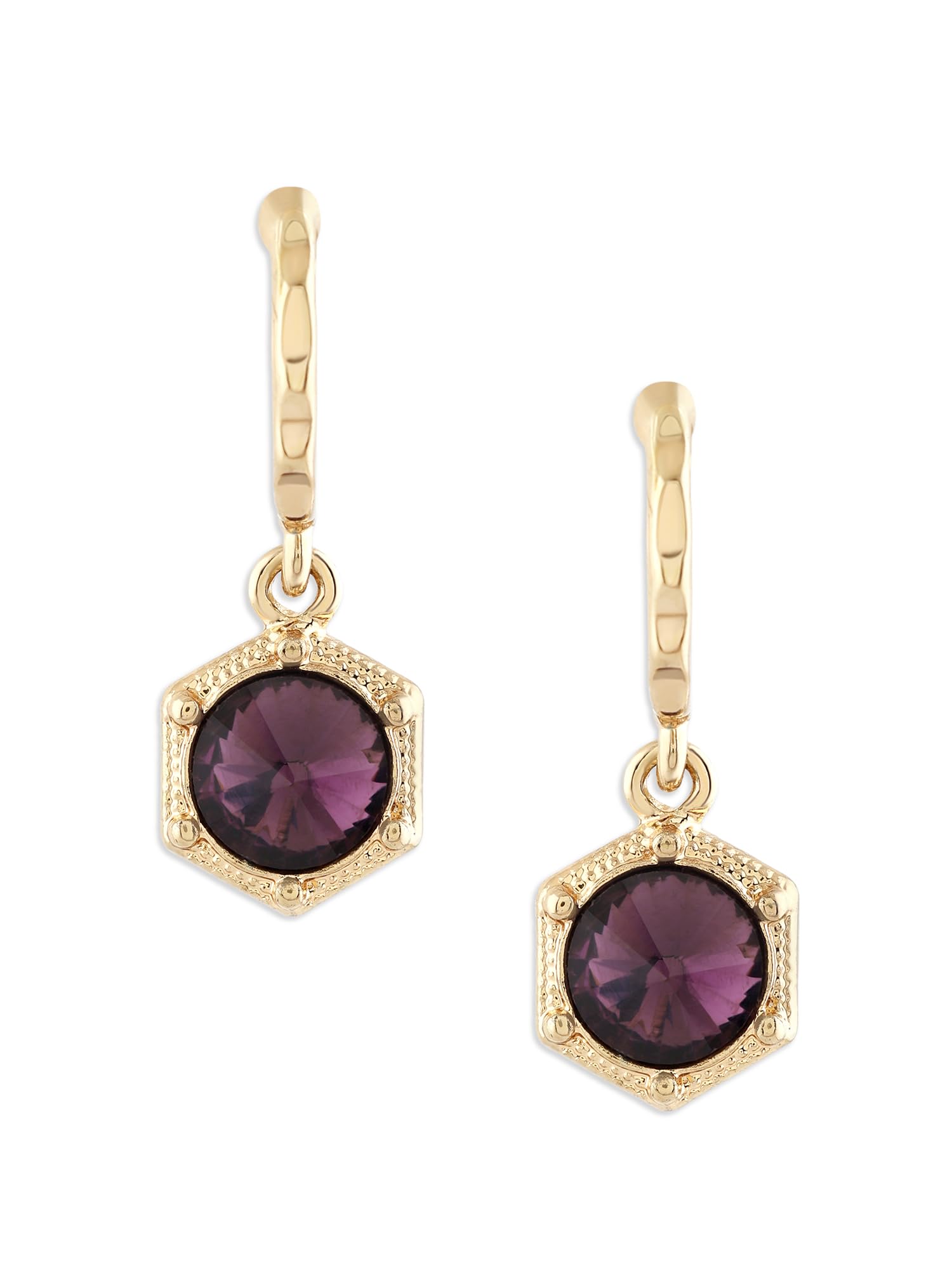 Zaveri Pearls Purple Stone Embellished Contemporary Drop Earrings For Women-ZPFK17220 (B0CRRR559C) Amazon Price History, Amazon Price Tracker