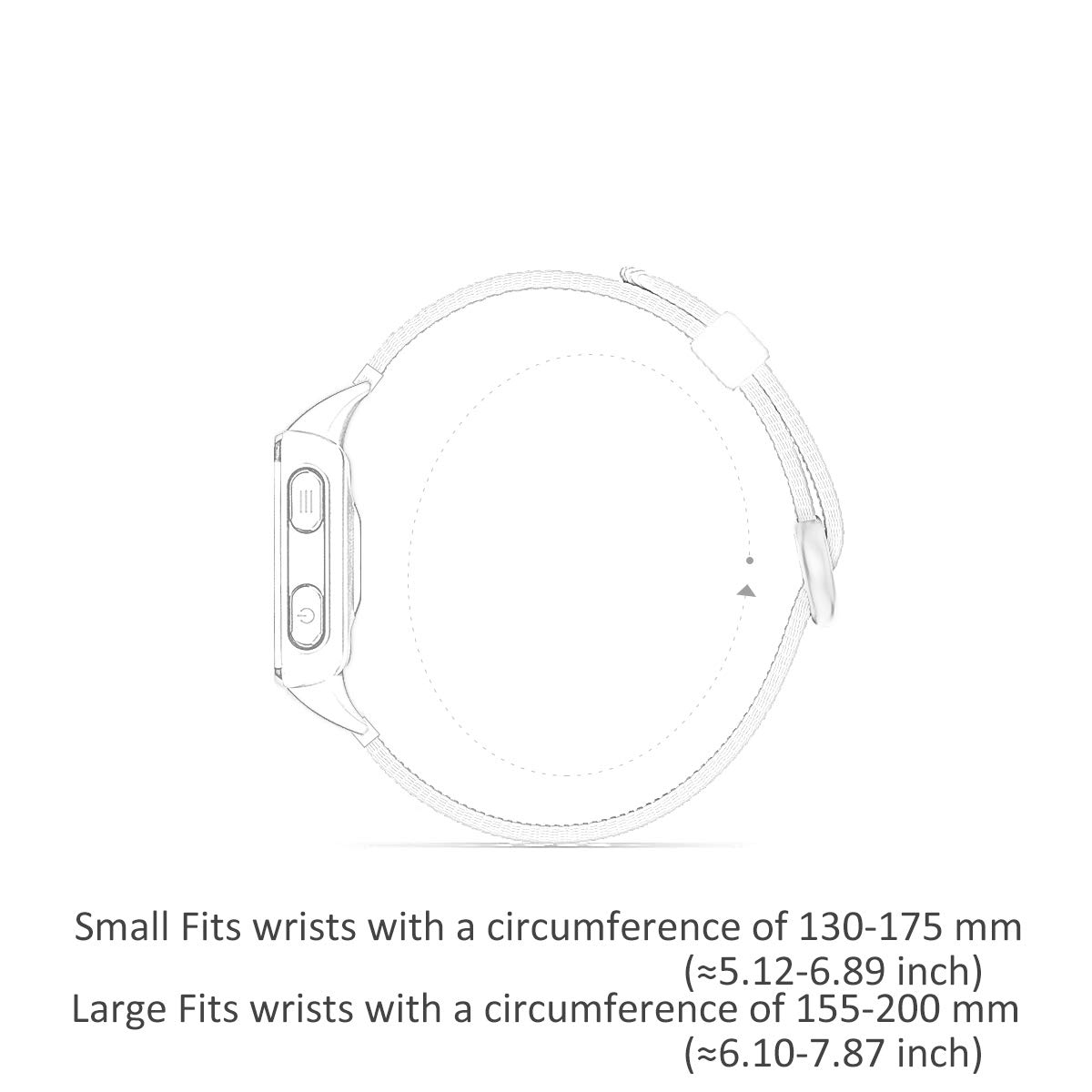 C2D JOY Classic Nylon Weave Band Compatible with Garmin Forerunner 35 Approach S10 Watch Band Replacement Accessory Smartwatch Strap with Adapters - Small (Pink)