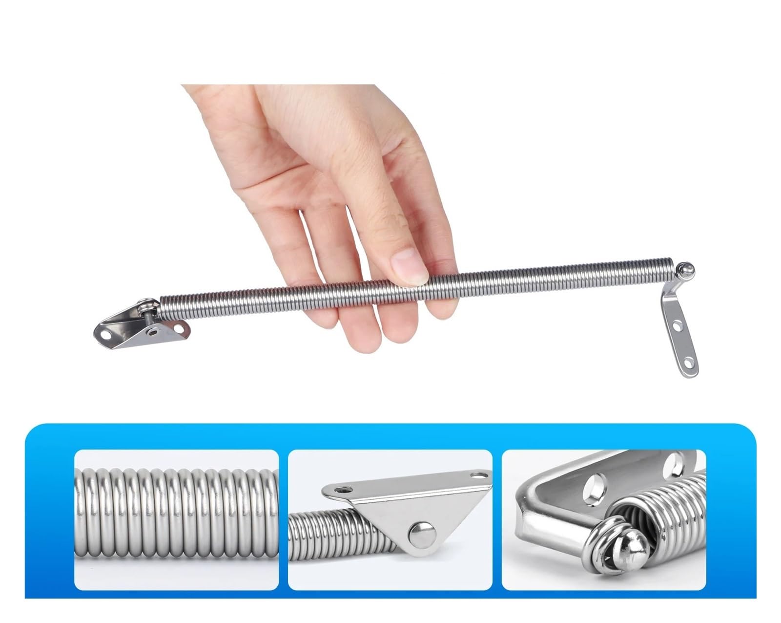 Generisch 8-5/8" Federlukenhalterung, 2 Stück | Obere Montagestange aus Edelstahl
