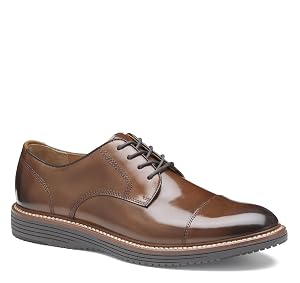 Johnston Murphy Mens Upton Cap Toe Lace-Up Oxford Dress Shoe