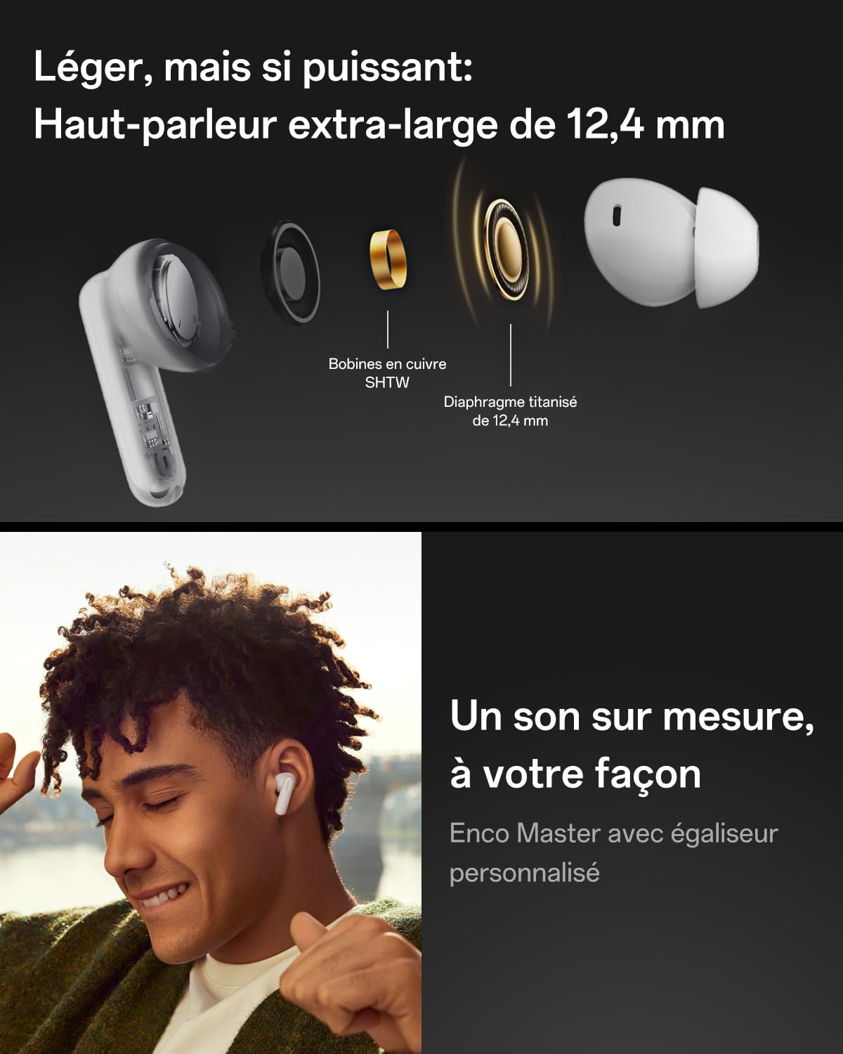 OPPO Enco Buds3 Pro Écouteurs sans Fil véritables, Casque stéréo Intra-Auriculaires Bluetooth 5.4, Basses Profondes, réduction de Bruit, 54h d'écoute, Pilote Dynamique de 12,4 mm, IP55, White