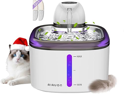 Fuente de agua para gatos ultra silenciosa (fuente de gato+2 filtros, M)