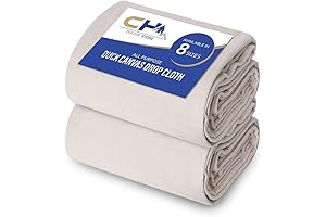 Canvas Painters Drop Cloth - Value 2-Pack of High-Quality, Pure Cotton Canvas...