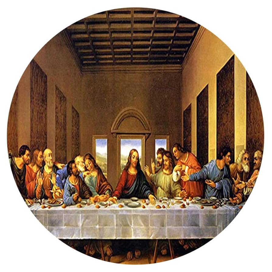 Amazon | 1000ピースのジグソーパズル-最後の晩餐の円形パズル