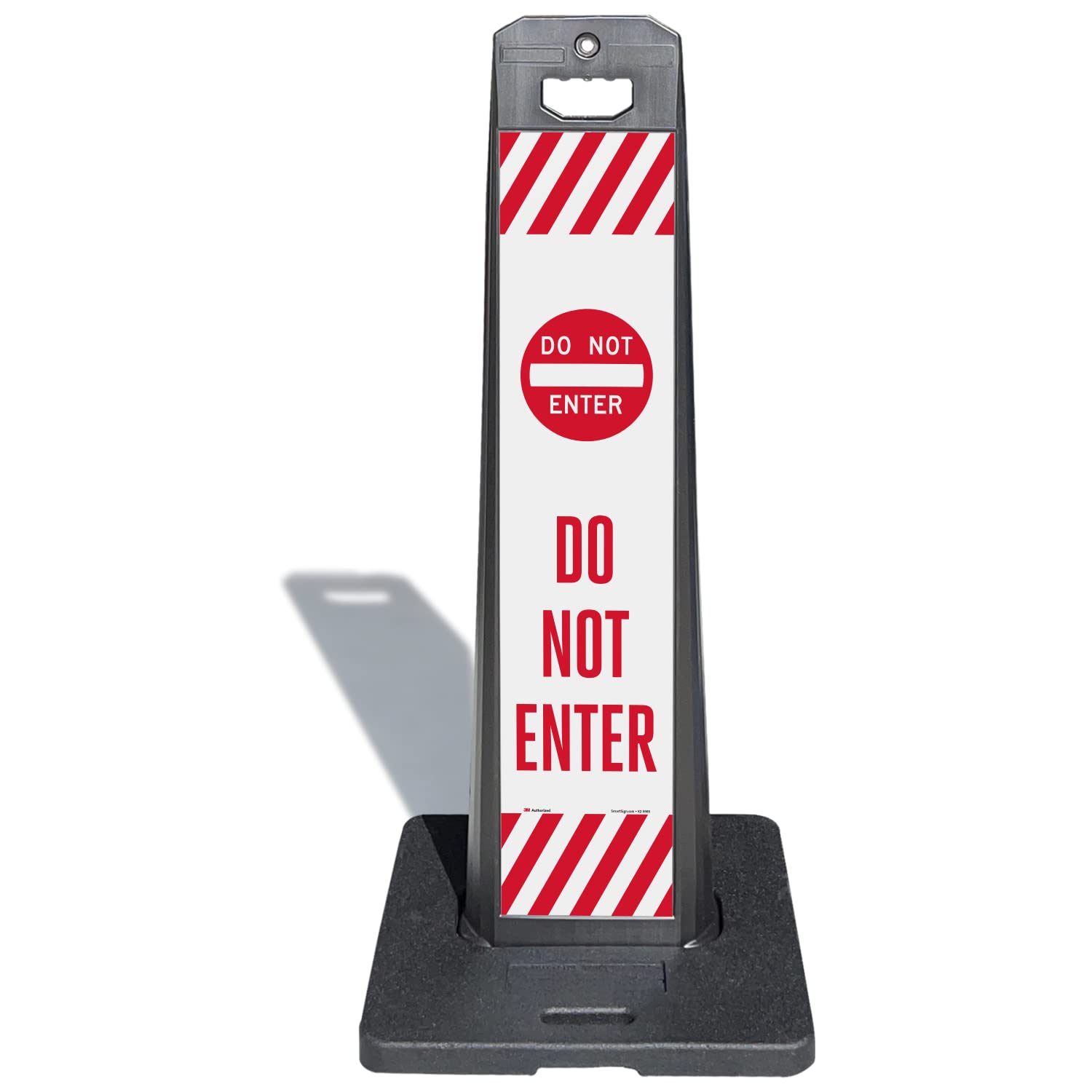 SmartSign Do Not Enter/Slow LotBoss Vertical Panel Sign Kit with Rubber Base, Double-Sided, 7.875" x 35.5" 3M Engineer Grade Reflective Parking Lot