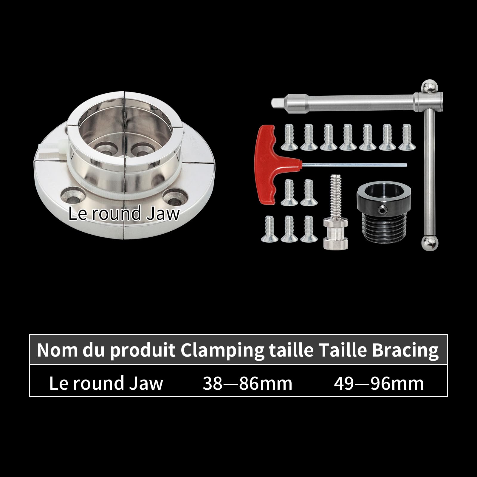 Mandrin de tour à bois,100mm 4 Mâchoires mandrin de tour centrage automatique M33 Avec adaptateur M18(1)