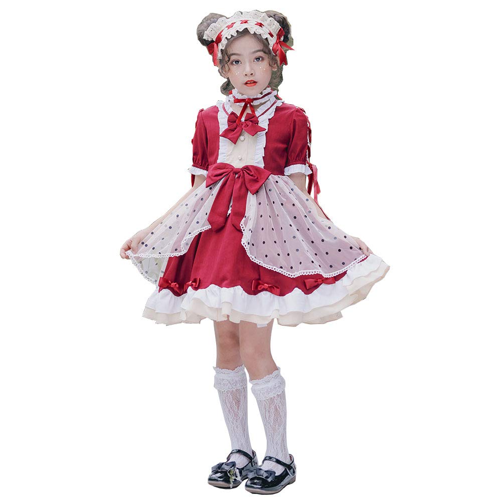 120 女の子 子供 ロリータ ドレス ワンピース ハロウィン お姫様