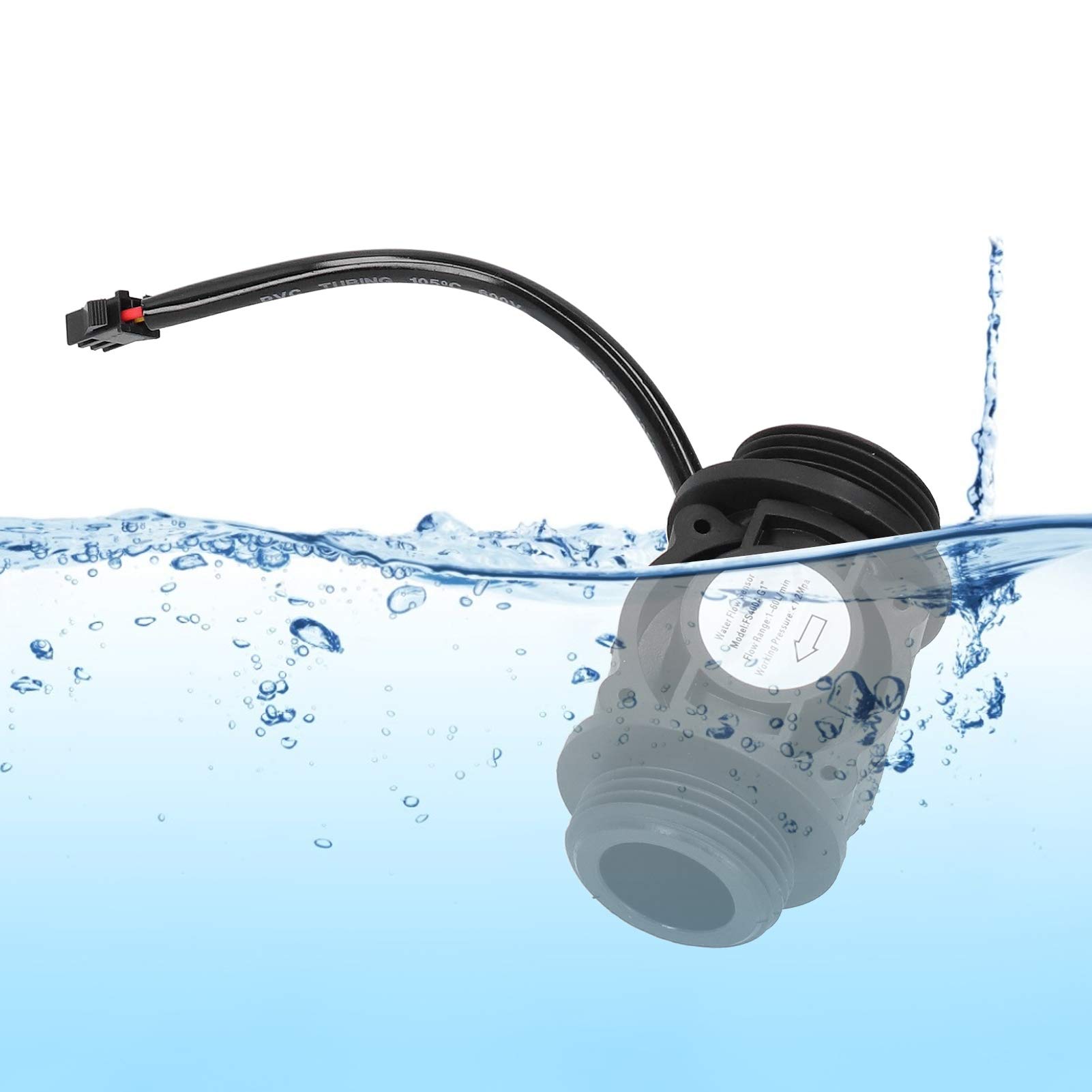 Restokki G1in Male Water Flow Sensor Hall Flowmeter Counter for Water Heater Dispenser Card Reader