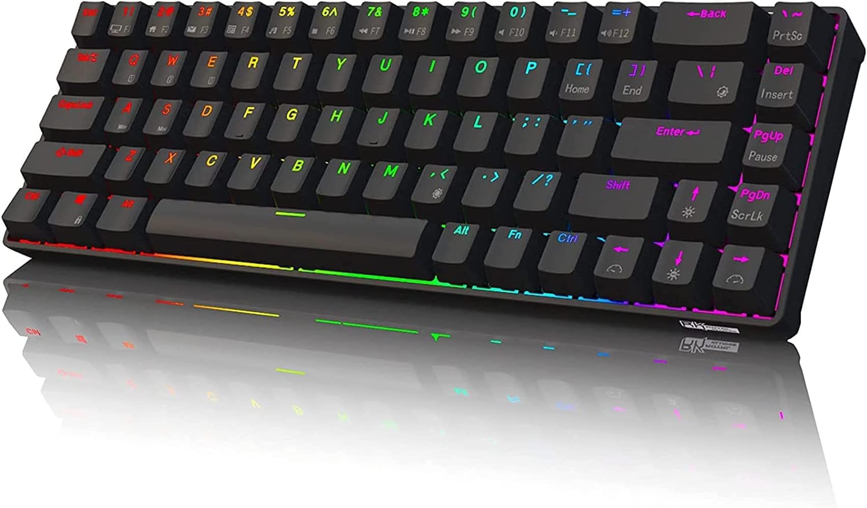 RK ROYAL KLUDGE RK68 Wireless Mechanical Keyboard RGB Backlit,Compact Layout 68 Keys Gaming Keyboard,Hot Swappable Blue Switch for Playing Games(Black)