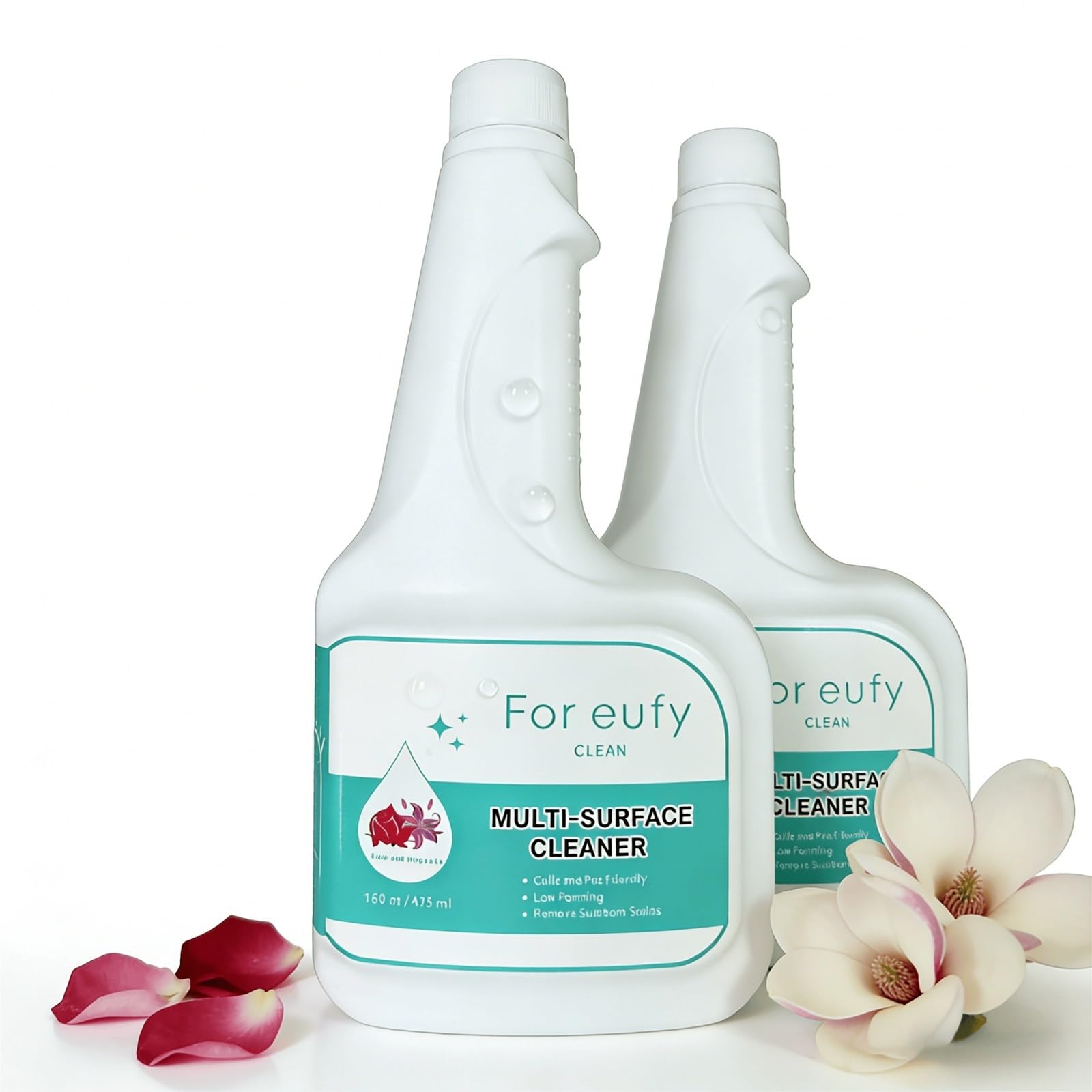 Floor Cleaning Solution, Dilution Ratio 1:200, 473ml Plant-based Powerful Formula, Low-foam Streak-free Shine, Compatible With Eufy X10 Omni/X8/X9 Pro