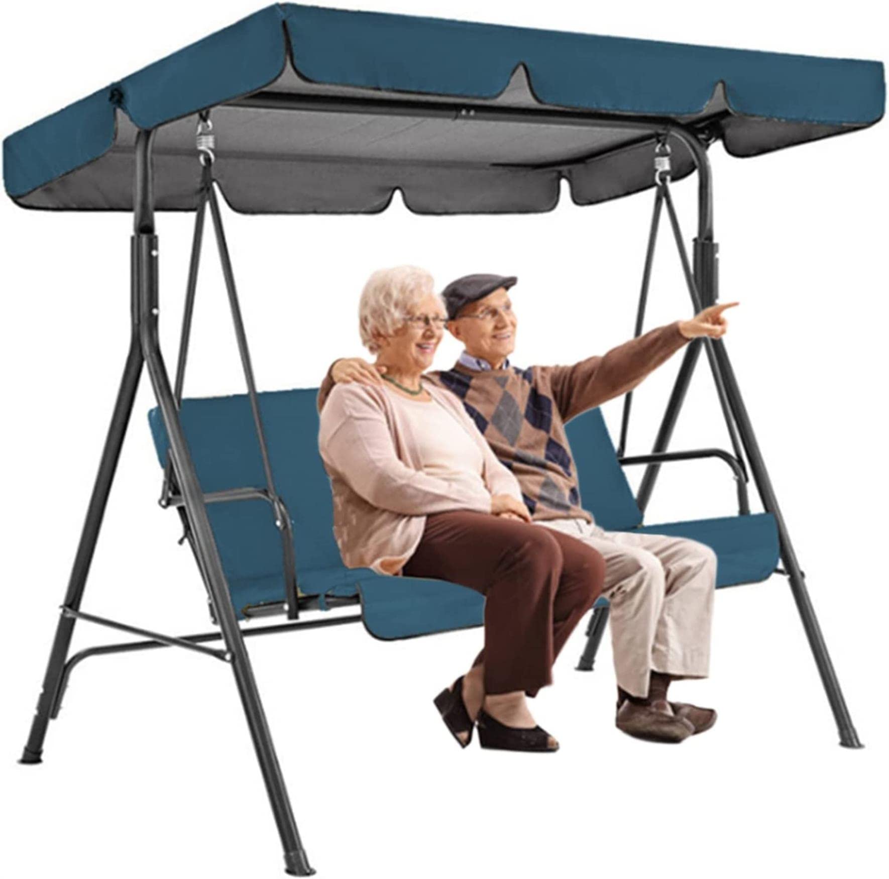 Ensemble de housse de balancelle de jardin imperméable et housse de coussin pour balancelle de terrasse 2/3 places