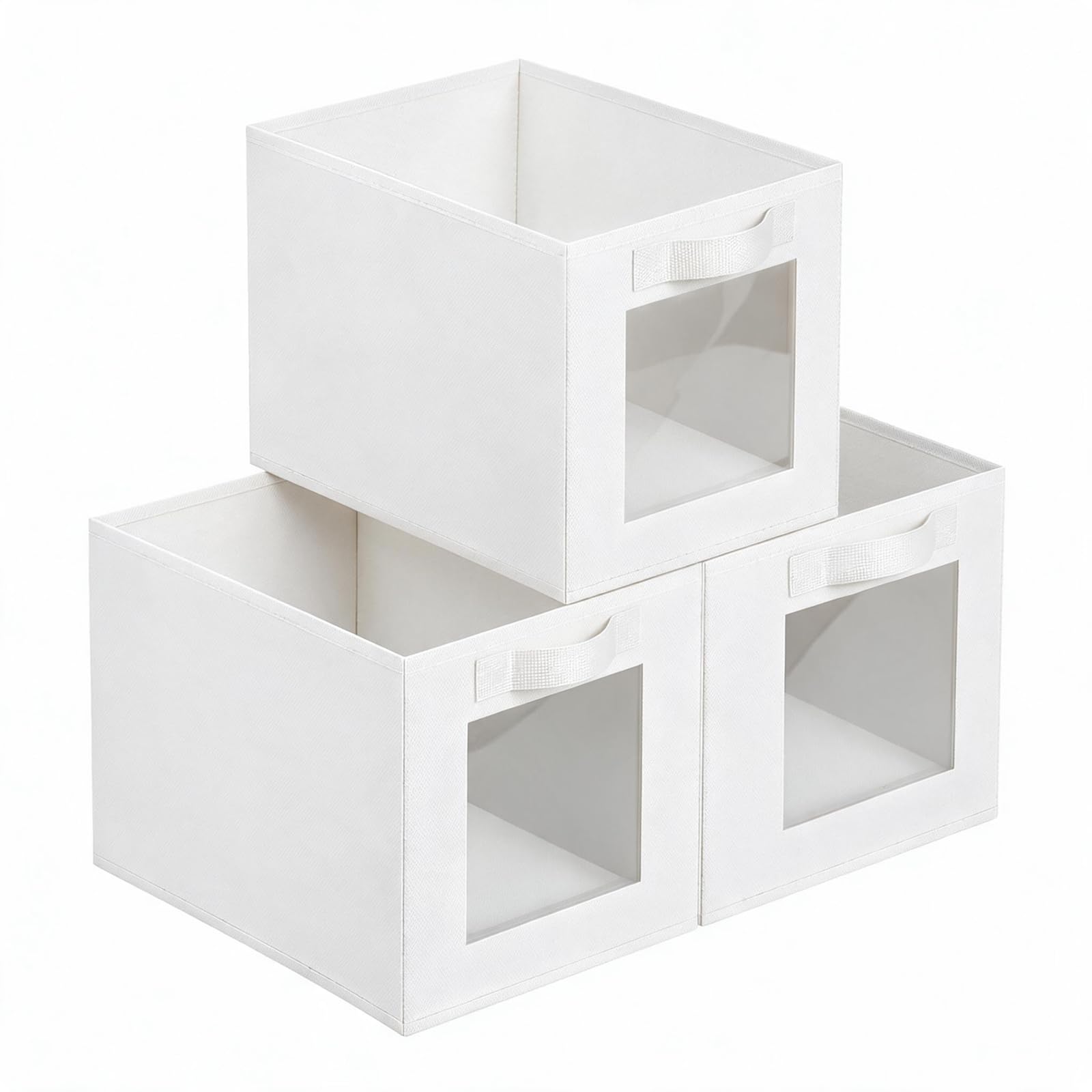 DIMJ Foldable Wardrobe Storage Boxes, 3 Pack Fabric Shelf Clothes Organiser โ image 1