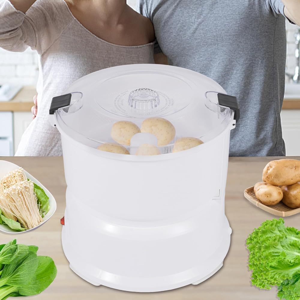 Macchina Automatica per pelare Le Patate,Macchina elettrica per pelare Le Patate da 85 W,pelapatate per Mele,pelapatate Elettrico per Frutta e Verdura,pelapatate con Comando a Un Pulsante