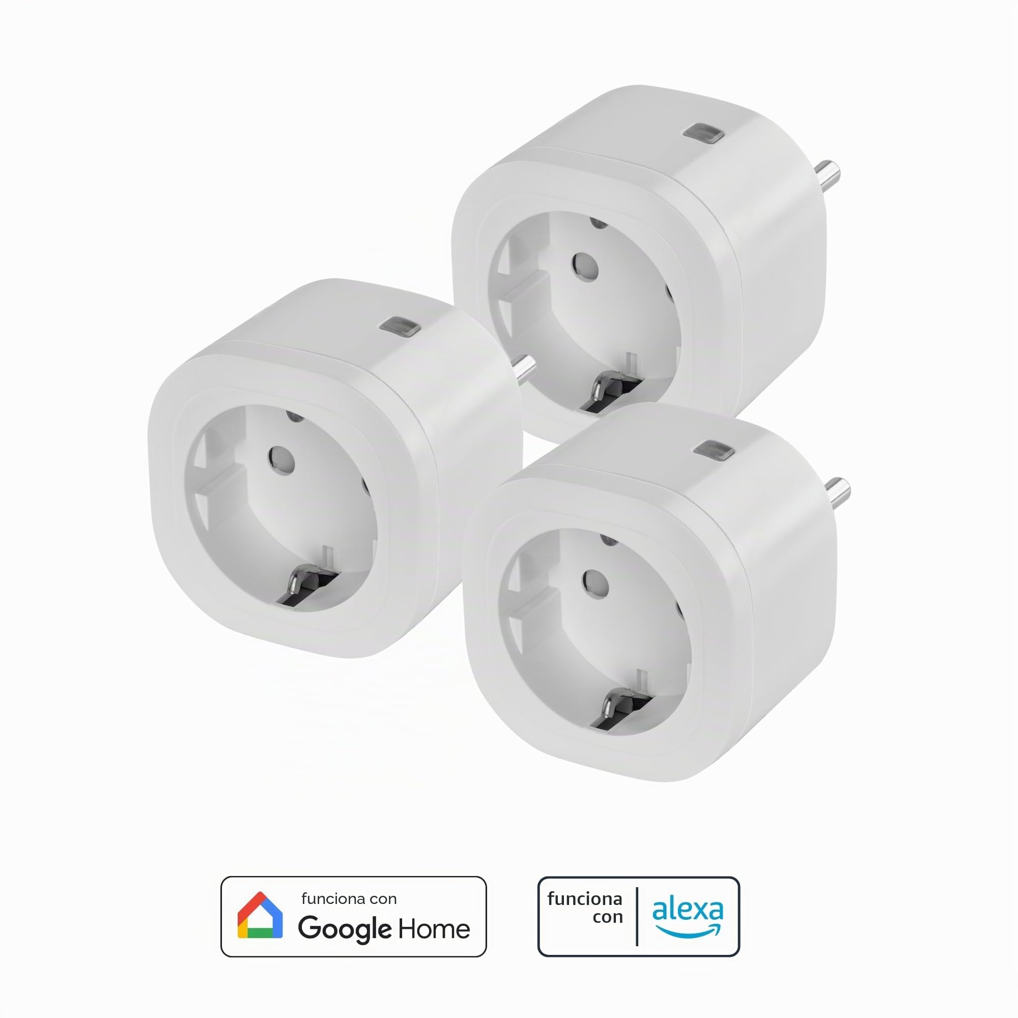 OMAJIN by Netatmo, Pack de 3 Enchufes Conectados, Monitor de Energía, Control remoto, Medidor de energía, Retardo de desconexión, Ahorro de energía, WIFI 2.4GHz/Bluetooth, 16 A/3 680 W, OBU-3SP-SK