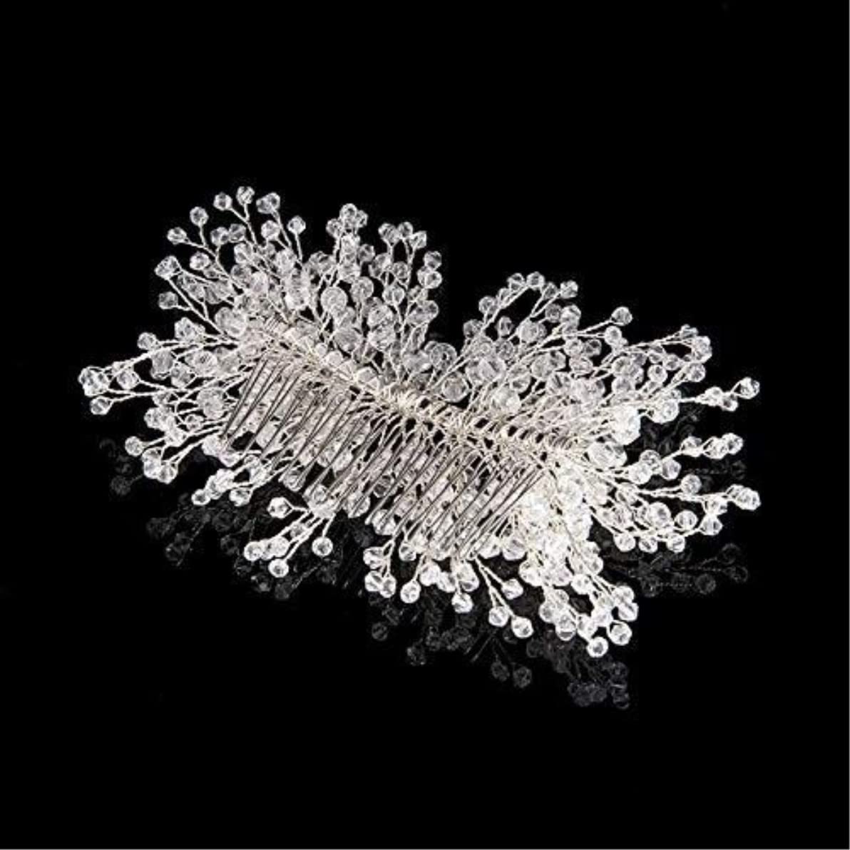 Grzebień Boczny dla Kobiet Eleganckie Ślubne Akcesoria Do Włosów Dla Nowożeńców Biżuteria Handmade Kryształ Rhinestone Bridal Party Prom Grzebieni do Włosów(Gold)