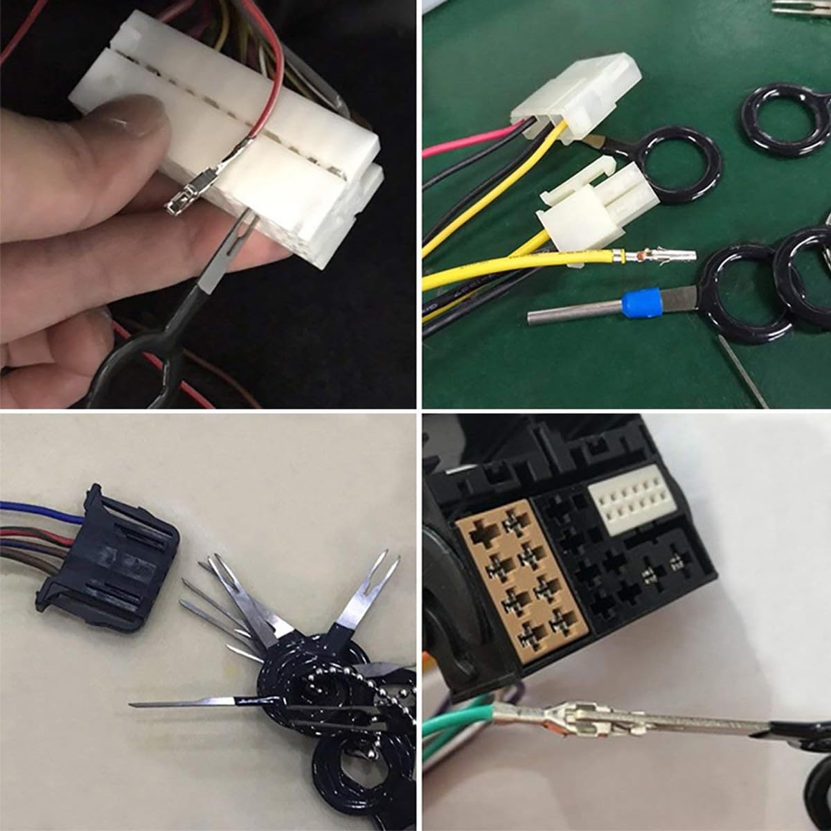 Connettore Elettrico Automobile Kit 703 Pz Pin Connettore 1/1,5/1,8/2,2/2,3/2,5/2,8/3,5 mm Maschio e Femmina, Capicorda Elettrici Impermeabili, Connettore Elettrico per Auto Moto e Barche
