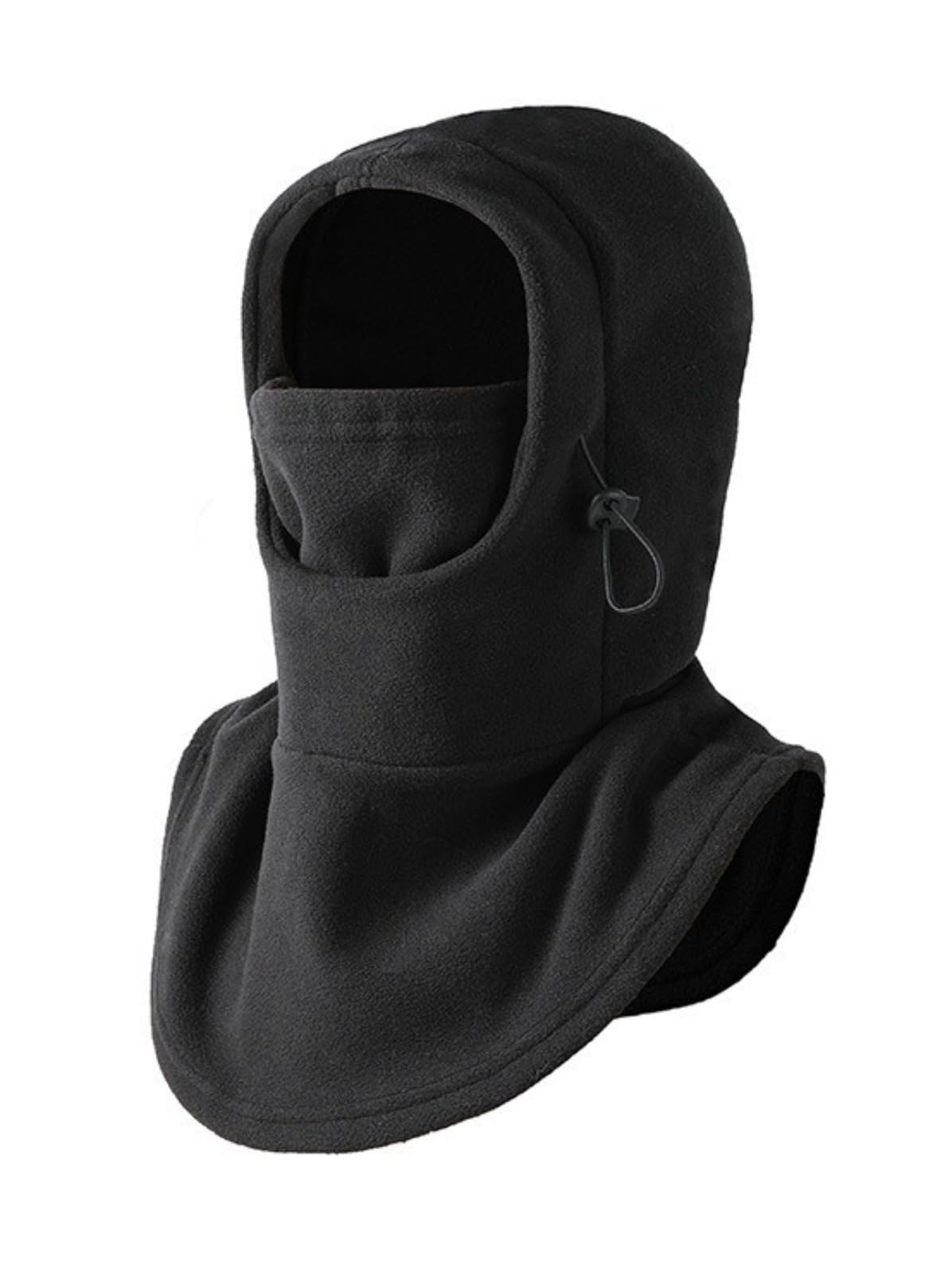 Men's and Women's Unisex Hat Scarf Integrated Cycling Warm Hood Outdoor Skiing Hood Face Mask Balaclava Hat (Black)