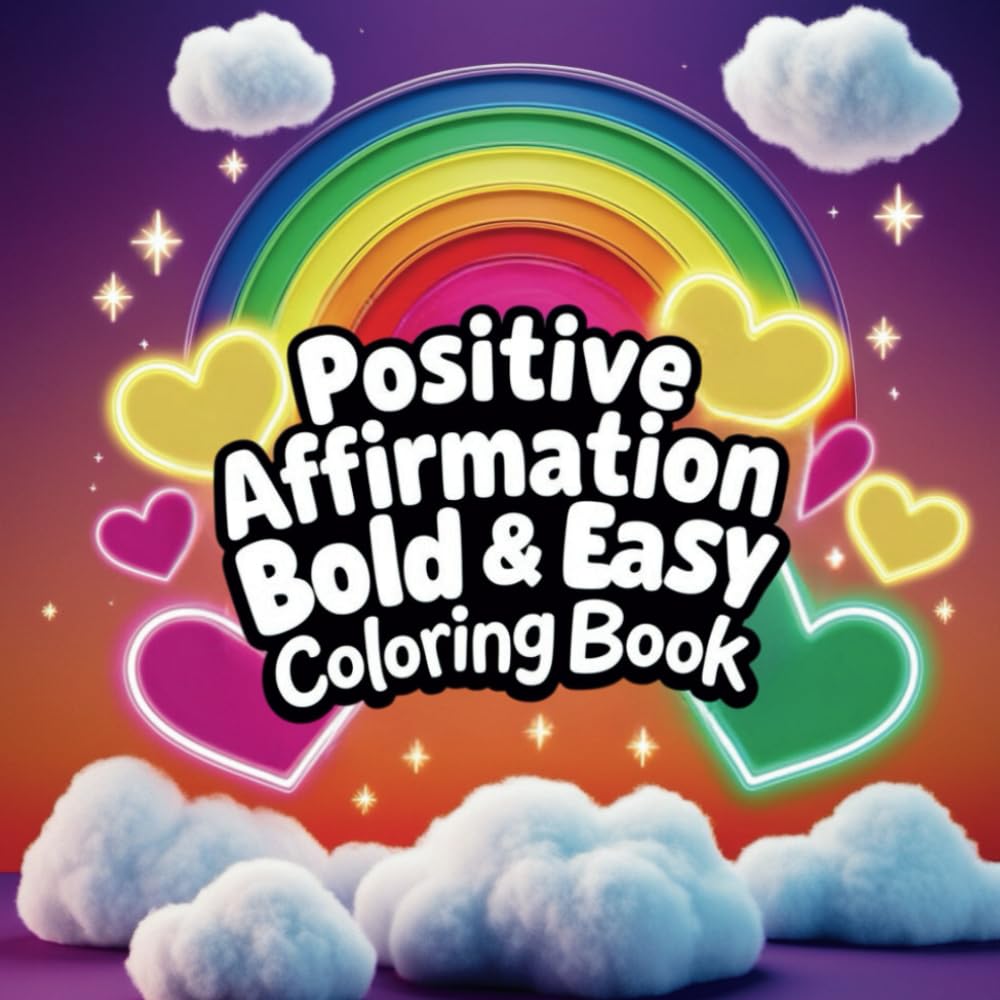 Positive Motivational Word Coloring Book: Beautifully Simple Designs Paired with Uplifting Words to Spark Confidence and Cultivate Inner Peace.