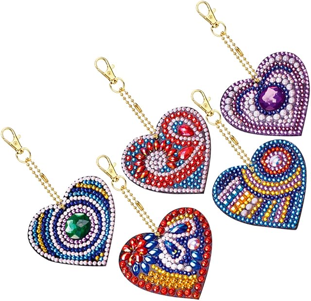 Vidillo 5D DIY Diamond Painting Full Kit for Adults, DIY Crystal Picture Rhinestone Embroidery Cross Stitch Arts Craft DIY Home Wall Decor Diamond Painting Kit (Heart)