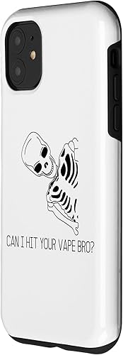 Miniatura 2 de Funda de regalo para iPhone 11 Can I Hit Your Vape Bro Funny Skeleton Vaping
