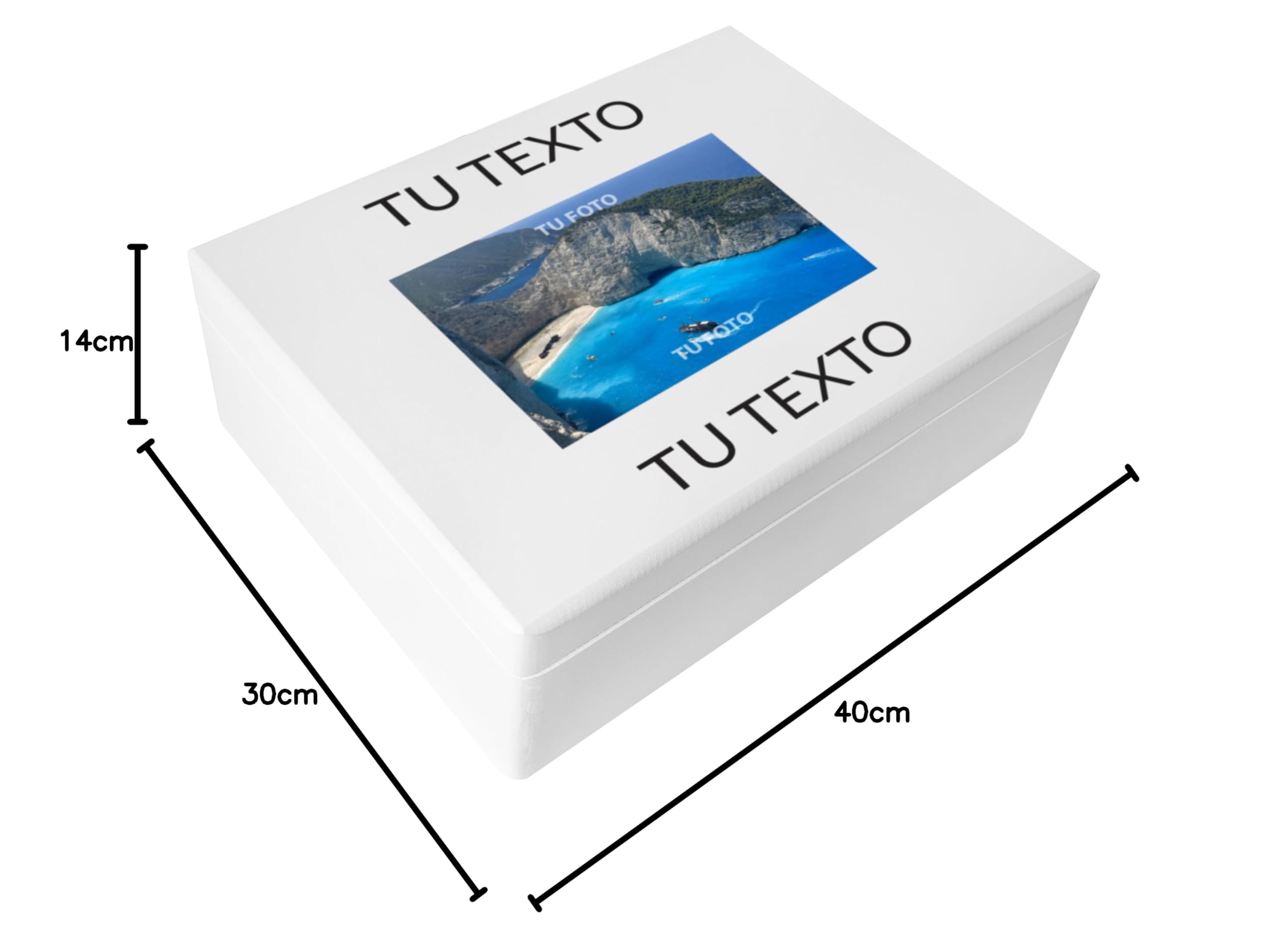 Creative Deco Weiße Personalisierte Geschenke Wunschtext + Foto | Fotogeschenke Holzkiste | dein Eigenes Bild Individuelle Geschenk JGA | Geschenkkiste Geschenkbox für Frauen, Männer und Paar