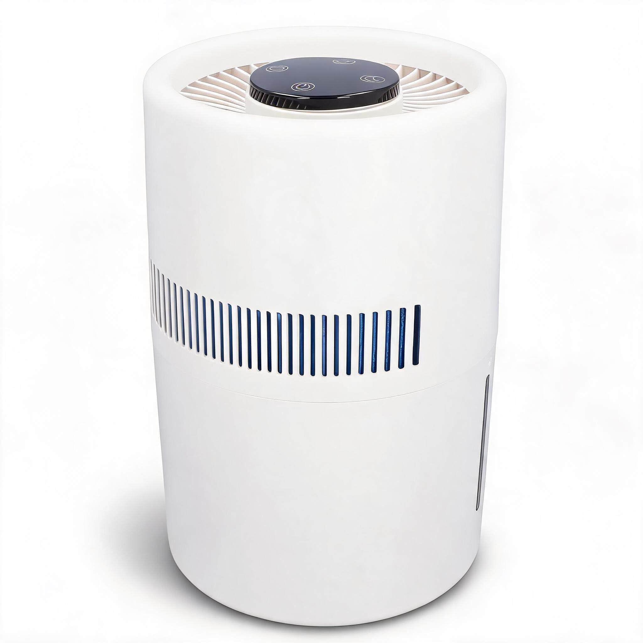 Humidificador y Purificador de Aire de 4 Litros, Humidificador Silencioso Eficiente de 5 W 2 en 1 para Dormitorio, Oficina, Guardería, Negro