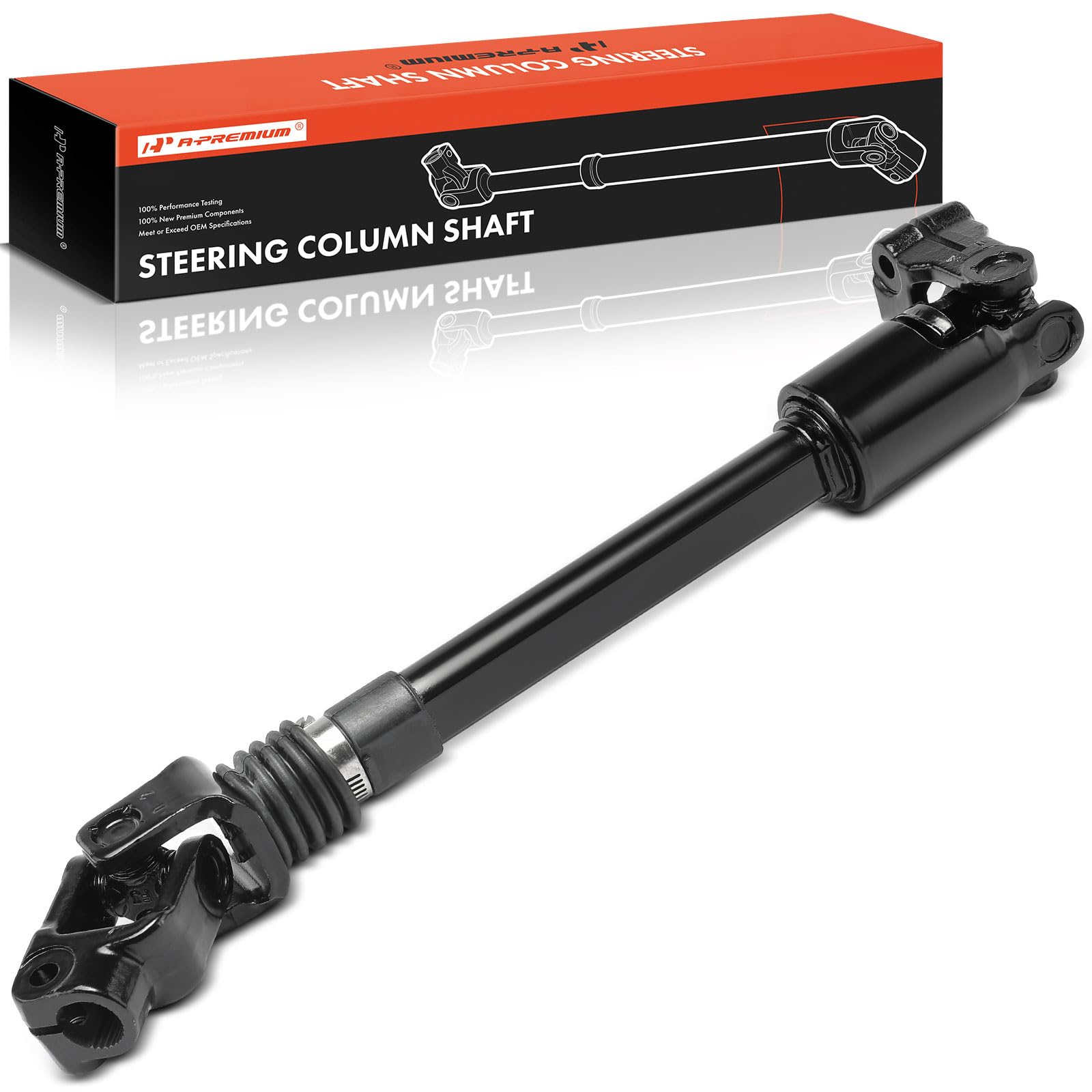 A-Premium Lower Power Steering Shaft Steering Column Shaft w/U Joint Coupler Compatible with Jeep Cherokee 1984-1994, Comanche 1986-1992, Wagoneer 1984-1990